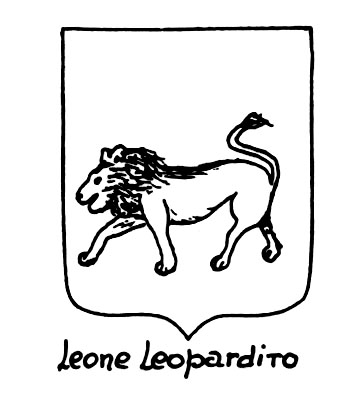 Bild des heraldischen Begriffs: Leone leopardito